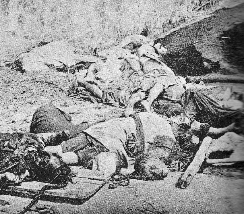 最後まで抵抗した台南・劉永福の黒旗軍死者 写真